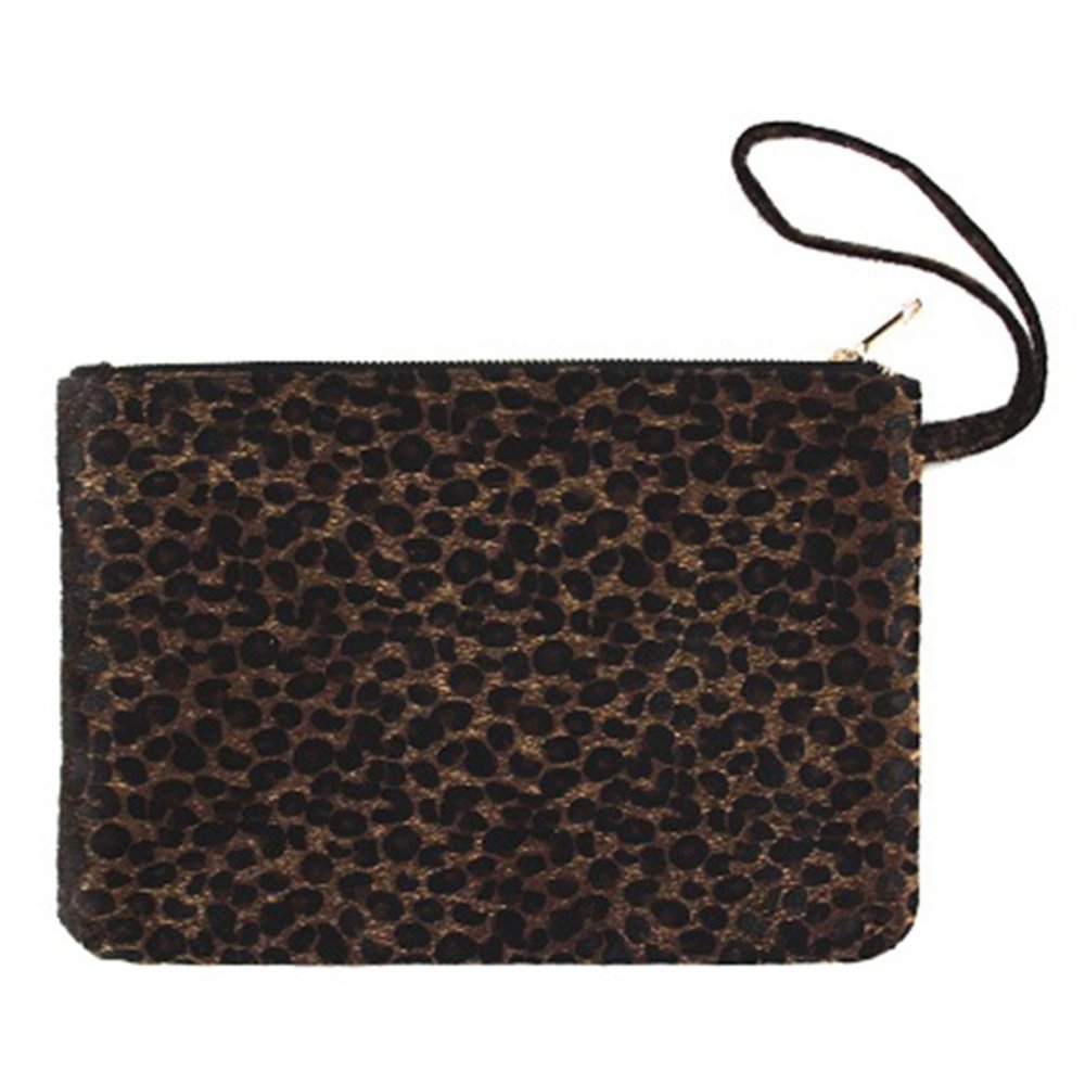 LOF Leopard Print Large Clutch Bag